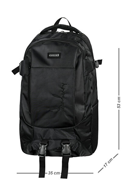 Black Fully Lined Laptop Compartment, Water Bottle Compartment, Shoulder and Waist Supported Mountaineer Travel Sports Backpack
