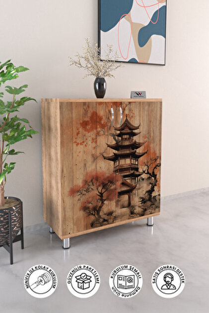 Victor Vallery Jungle View 4 Raflı Ayakkabılık Antre Hol Çok