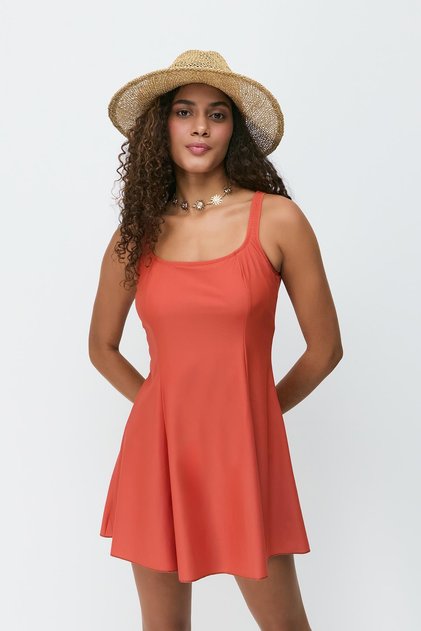 Shorts Dress Swimsuit 7761 Cinnamon