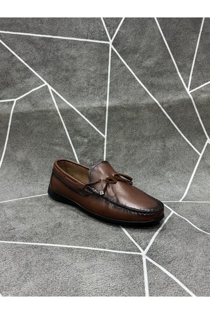 Brown Genuine Leather Loafer Shoes