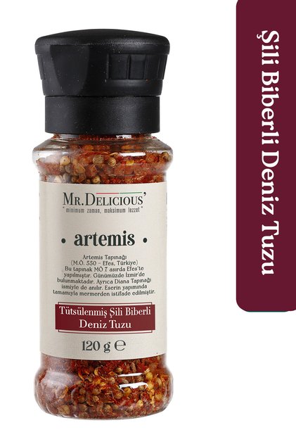 Tütsülenmiş Şili Biberli Deniz Tuzu 120g