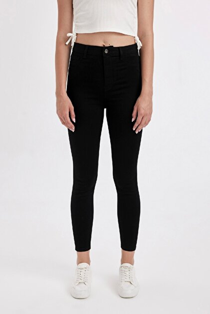 Jegging Yüksek Bel Bilek Boy Dar Paça Basic Düz Jean Pantolon B7498ax24au