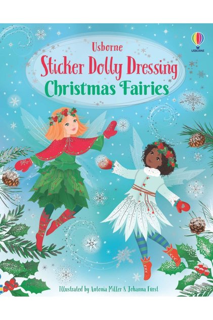 Carte pentru copii, Usborne, Sticker Dolly Dressing Christmas Fairies, 5+ ani