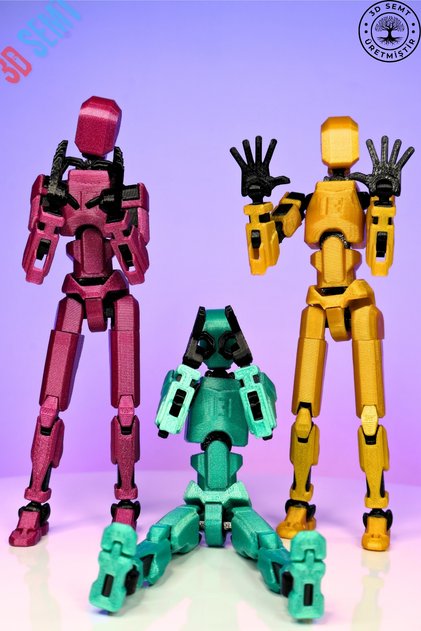 3d Dummy Figür | Hareketli, Pozlanabilir Koleksiyon Modeli | 3'lü Set Versiyon