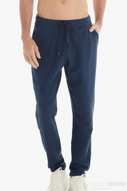 Men's Navy Blue Tracksuit Single Bottom C5T3N7O04