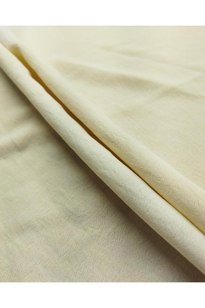 Thin Crepe in Cream Beige Color (Width 140 cm X Length 80 cm)