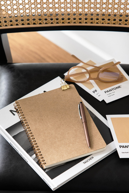 A5 Kraft Cardboard Cover 70 Sheets 110 Gram Dotted Notepad