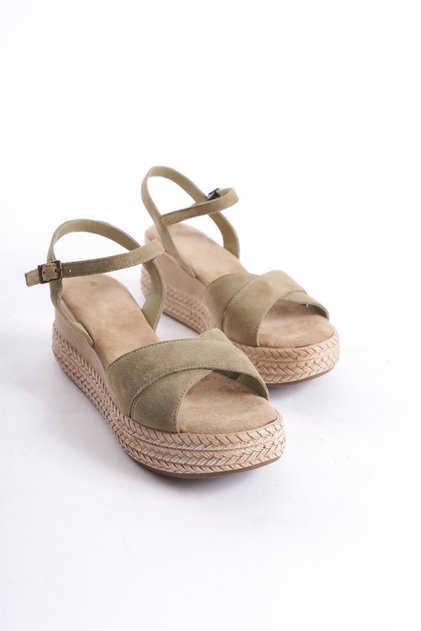 Genuine Leather Soft Sole Wedge Heel Sandals