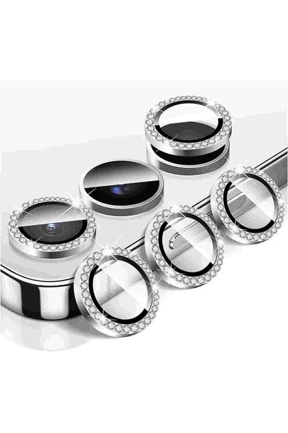 Samsung Galaxy S24 Fe Compatible Stone Camera Lens Protective Glass and Frame Camera Protection Lens