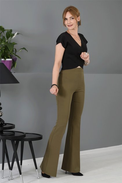 İspanyol Paça Pantolon-Haki - 5003100