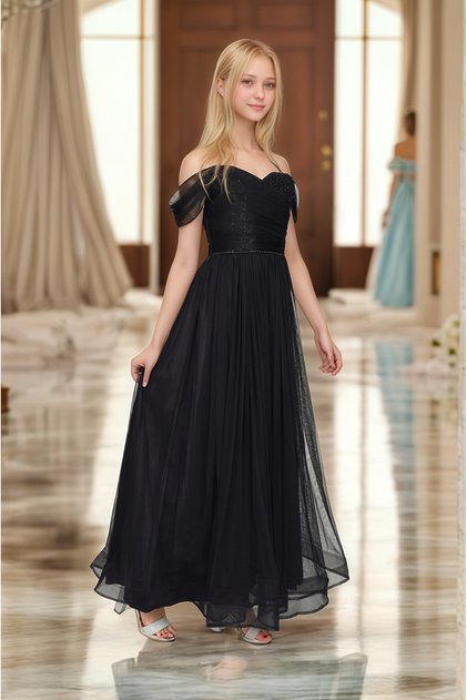 Girl's Long Evening Dress - Wedding and Special Occasion Dress