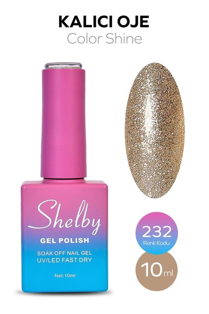 SHELBY 10 ML.A232 IŞILTILI RENKLİ KALICI OJE