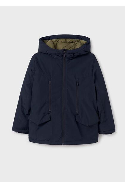 Pocket Detailed Boys' Parka_Mnvs07460