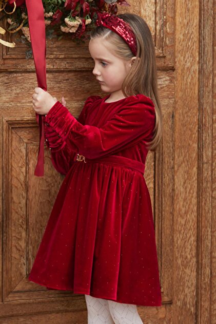 Mayoral Abel&Lula Long Sleeve Girls' Velvet Dress_Mnvs05536- Trendyol