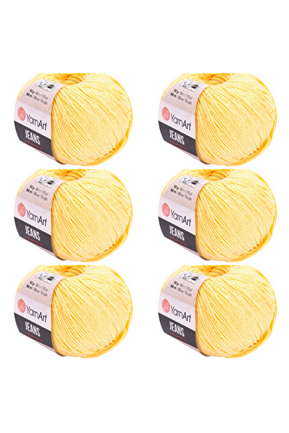 Jeans 6-Piece Hand Knitting Yarn Set, Soft Textured, Baby Friendly, Cardigan, Amigurumi