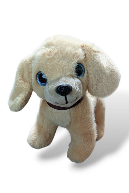 Cute Plush Puppy Dog, Standing, Voice Barking Play and Sleep Companion; 25 Cm, 3 Colors.