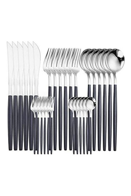 30-Piece Knife Fork Spoon Full Set Stainless Steel Multicolor