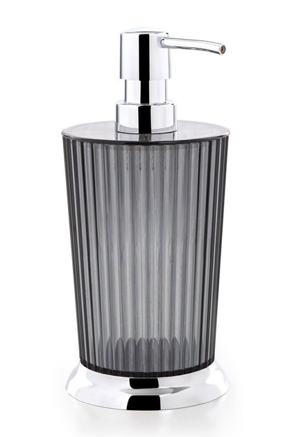 Nely Liquid Soap Dispenser - Transparent Black & Chrome
