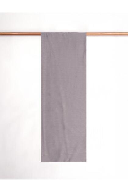 Wool Blend Woven Shawl Dark Gray
