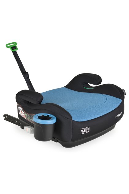 Inaltator Auto cu Isofix Cangaroo I-Swift Albastru 125-150cm, Suport sticla cu sistem Anti-Varsare
