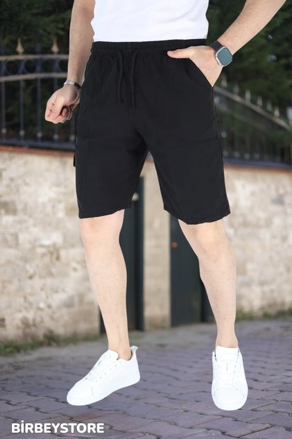 Shorts Comfortable Fit Unisex Raw Fabric Sweatpants Bottom Relaxed Linen Look Raw Fabric 100% Cotton Plus Size