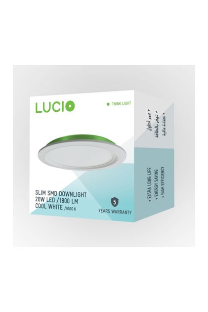 لوحة إضاءة LED 6500 كلفن 20 وات 225 × 29 مم