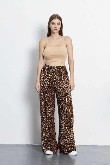 Cristina Leopard Patterned Trousers
