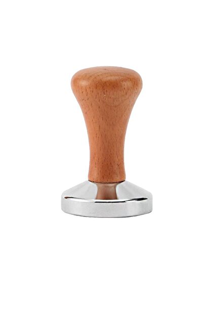 Krom Kaplama Ahşap 51 mm Espresso Makinesi Tamperi Barista Ekipmanı mt135