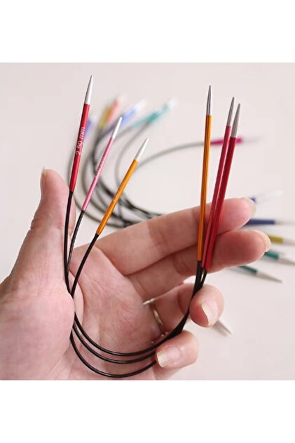 KnitPro ZING Asimetrik Sabit Misinalı Şiş - 25CM - 5mm - Fiyatı