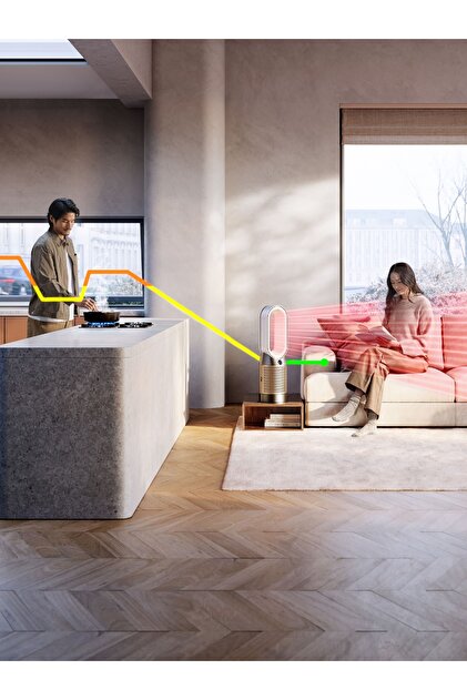 DYSON Purifier Hot+Cool HP2 De-NOx Hava Temizleyici (Beyaz/Altın