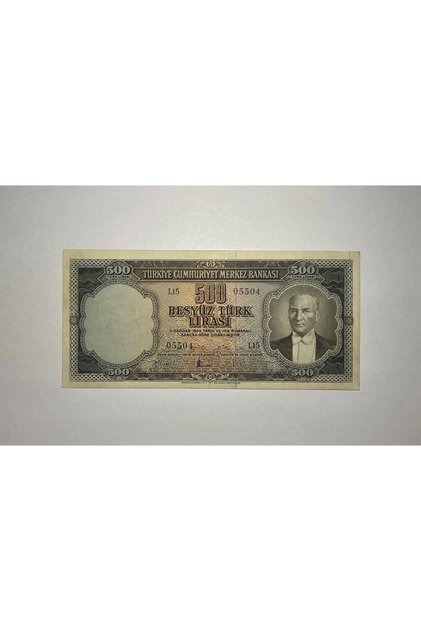 5. Emisyon 2. Tertip 500 Lira L15 Seri Ça