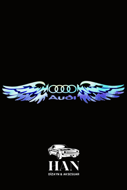 AUDİ Uyumlu Hologram Kanat Logo Sticker Çıkartma Oto Aksesuar Araba