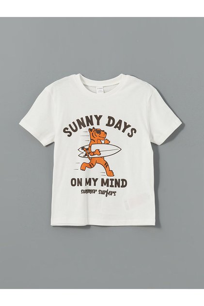 LCW Kids Crew Neck Printed Boys' T-Shirt
