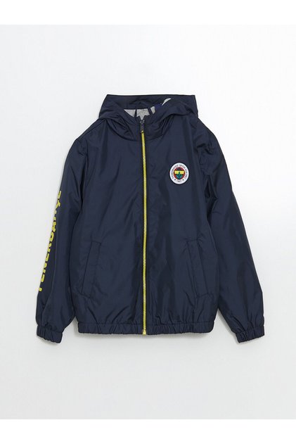 TRENDLUCKY Farkıyla Kapüşonlu Fenerbahçe Baskılı Erkek Çocuk Yağmurluk