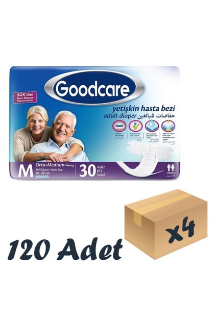 Bel Bantlı Yetişkin Hasta Bezi Medium 30 Lu 4 Paket 120 Adet