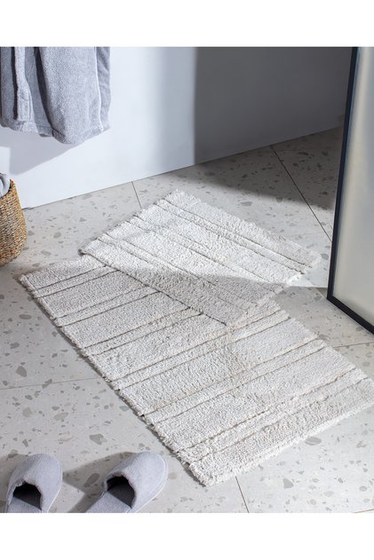 Chard 2-Pack Cotton Bath Mat - Stone