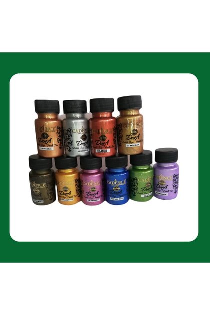 cadence art & hobby paints 10 Renk (50 Ml) Dora Metalik Boya Set4