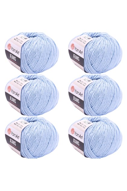 Jeans 6-Piece Hand Knitting Yarn Set, Soft Textured, Baby Friendly, Cardigan, Amigurumi