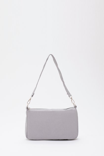 Grey U16 Daily Sports Canvas Fabric Baguette Women's Hand and Shoulder Bag U:23 E:16 G:7