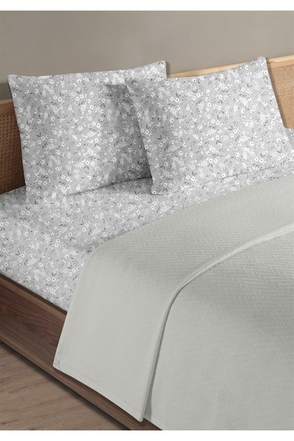 100% Cotton Doria Gray Single Pique Set 160 X 230cm