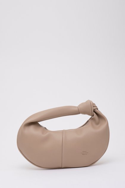 Mink Shk98 Knot Detailed Single Compartment Faux Leather Handbag