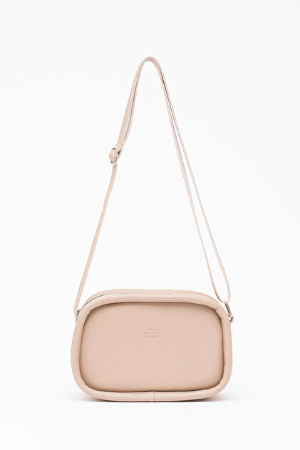 Mink Shk62 Single Compartment Faux Leather Adjustable Strap Zippered Cross Shoulder Bag U:15 E:21 W:7 C