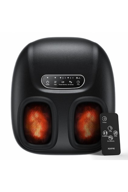 Portable Shiatsu 3D Kneading Massager Machine with Heat - Black