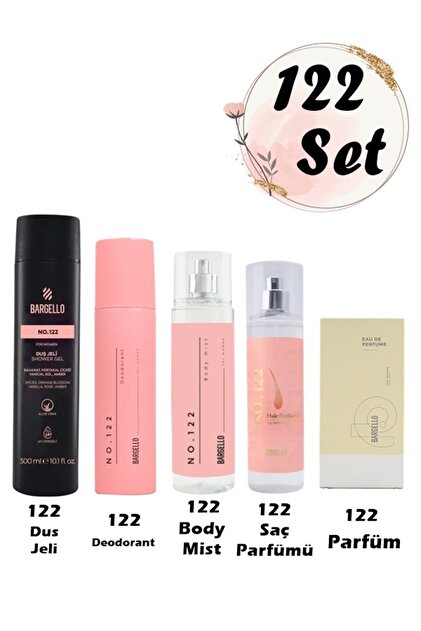 Bargello 122 Set ( Parfüm - Saç Parfümü - Body Mist - Deodorant