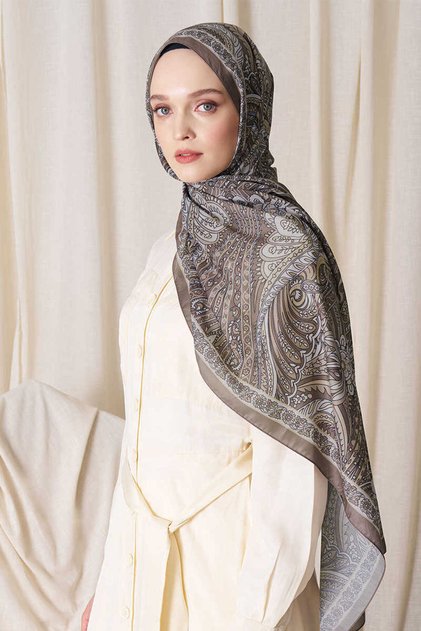 Historical Florentis Pattern Shawl - Mink