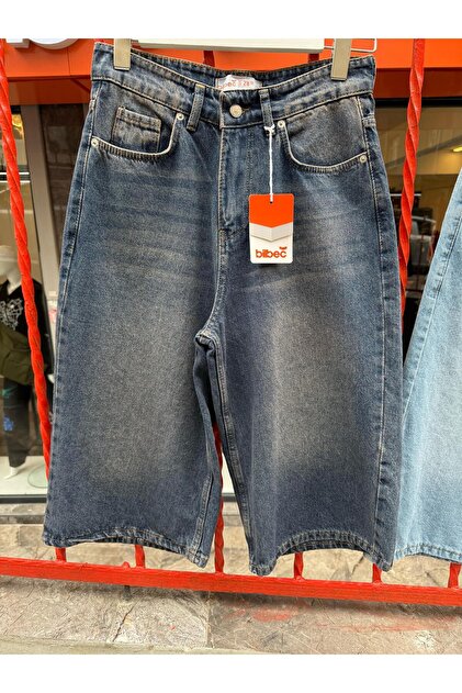 KOTOLOG Y2k Yıkamalı Baggy Short Bol Kesim Rahat Jean Kot Salaş