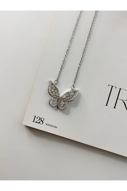 Butterfly Steel Stainless Necklace