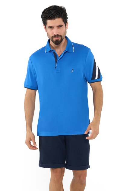 Blue Men's Polo Neck T-Shirt Kr4509