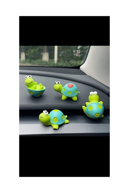 4Pcs Turtle Rearview Mirror Ornament Mirror Ornament Car Interior Car Ornament Torpedo Ornament Vehicle Auto Accessory