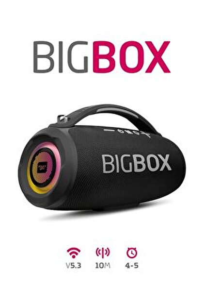 peakaks Bigbox 40W Güç Çift Bass Usb Hafıza Kartı Aux Fm RGB Led